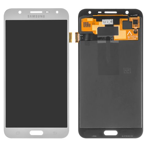Дисплей для Samsung J701 Galaxy J7 Neo, сріблястий, без рамки, Оригінал переклеєне скло 