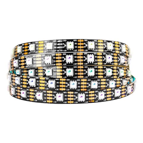 Светодиодная лента RGB SMD5050, WS2815 черная, с управлением, IP20, 12 В, 30 диодов м, 5 м 
