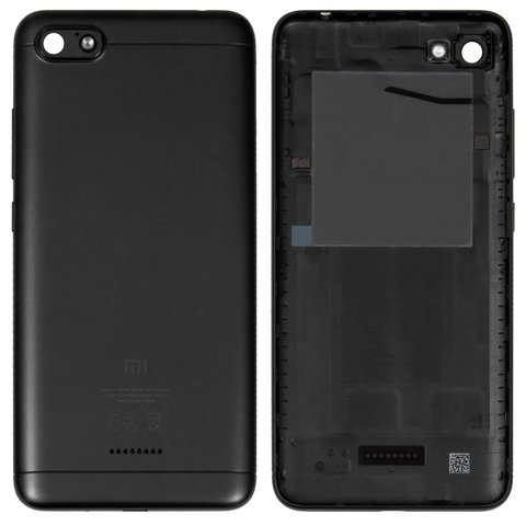 Задняя панель корпуса для Xiaomi Redmi 6A, черная, dual SIM
