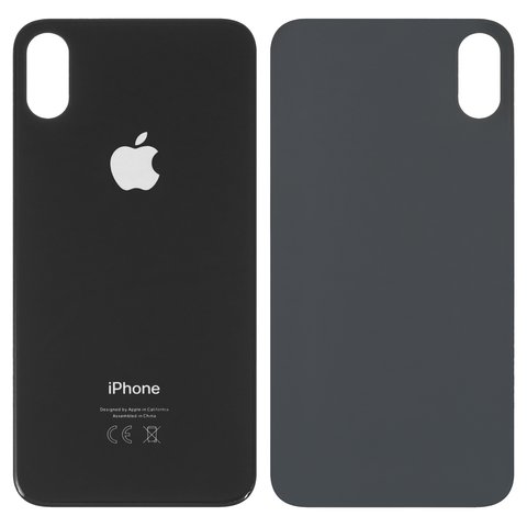 Задняя панель корпуса для iPhone XS, черная, не нужно снимать стекло камеры, big hole