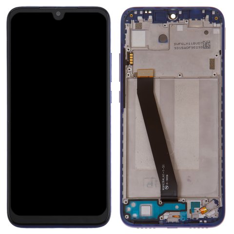 Дисплей для Xiaomi Redmi 7, синий, с рамкой, High Copy, M1810F6LG, M1810F6LH, M1810F6LI