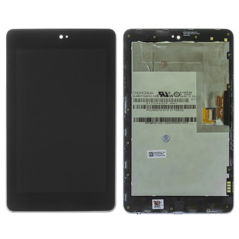 Дисплей для Asus Nexus 7 google, серебристый, версия 3G , с рамкой, ME370TG 