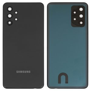 Задняя панель корпуса для Samsung A326 Galaxy A32 5G, черная, со стеклом камеры