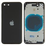 Корпус для iPhone SE 2020, черный, с держателем SIM-карты, с боковыми кнопками