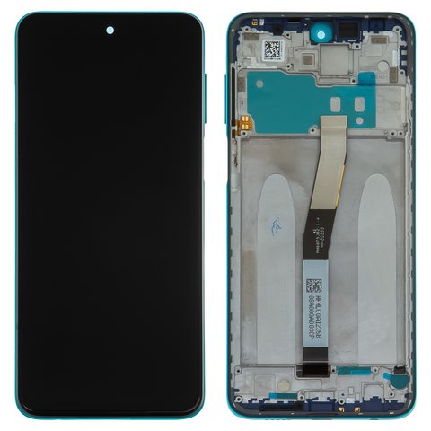 Дисплей для Xiaomi Redmi Note 9 Pro, Redmi Note 9S, синій, з рамкою, Original PRC 