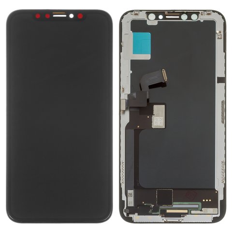 Дисплей для iPhone X, черный, с рамкой, High Copy, OLED , imisu OEM soft
