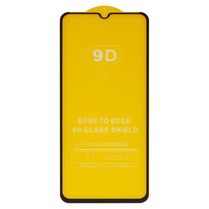 Защитное стекло для Realme 5, 6i; Oppo A31, A5 2020 , совместимо с чехлом, Full Glue, без упаковки , черный, cлой клея нанесен по всей поверхности