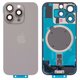 Задня панель корпуса для iPhone 16 Pro, сіра, із склом камери, Original (PRC), natural titanium