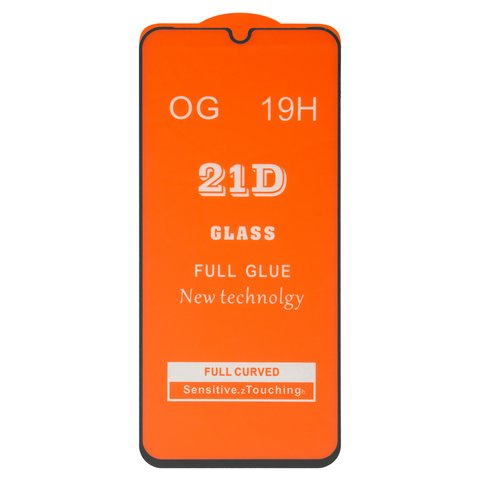 Защитное стекло для Samsung A145 Galaxy A14, A146 Galaxy A14 5G, A226 Galaxy A22 5G, совместимо с чехлом, Full Glue, без упаковки , черный, cлой клея нанесен по всей поверхности
