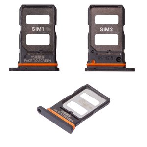 Тримач SIM карти для Xiaomi Poco F6, чорний, black