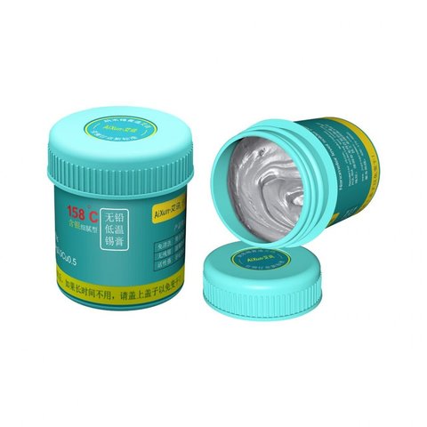 BGA паста Aixun AX SP158M, Sn 96,5%,  Ag 3%, Cu 0,5%, 158 °C, 50 г