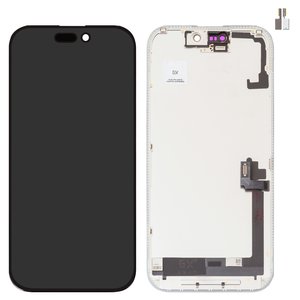 Дисплей для iPhone 17, черный, с рамкой, High Copy, OLED , GX OEM soft, 120Hz