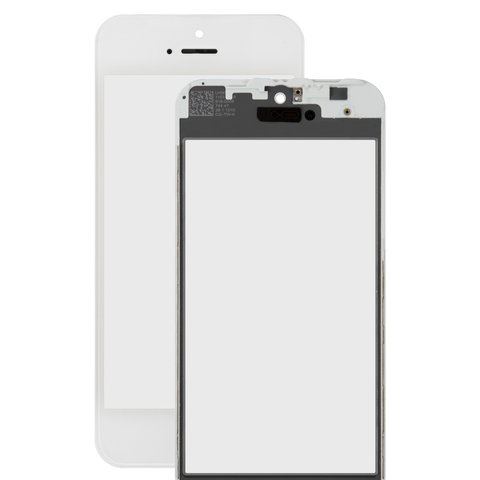 Vidrio de carcasa puede usarse con iPhone 5S, iPhone SE, con marcos, blanco