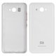 Housing Back Cover compatible with Xiaomi Mi 2, Mi 2S, (white, with side button)
