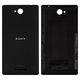 Housing Back Cover compatible with Sony C2305 S39h Xperia C, (black)