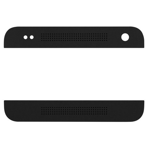 Top + Bottom Housing Panel compatible with HTC One mini 601n, black 