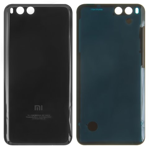 Housing Back Cover compatible with Xiaomi Mi 6, black, MCE16 