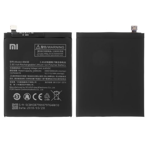 Battery BM3B compatible with Xiaomi Mi Mix 2, Mi Mix 2S, Mi Mix Evo, Li Polymer, 3.85 V, 3400 mAh, Original PRC , MDE5 
