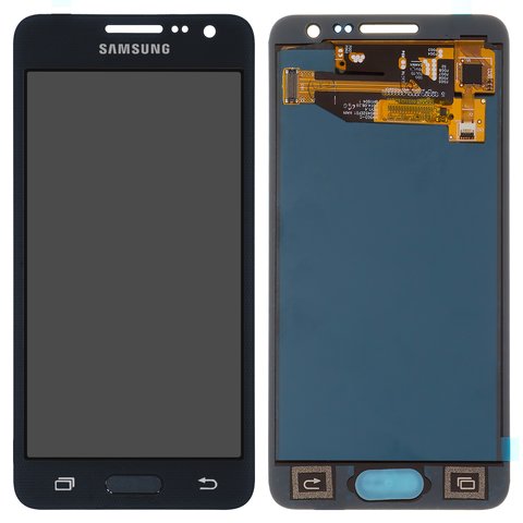 Pantalla LCD puede usarse con Samsung A300 Galaxy A3, negro, sin ajuste de brillo, sin marco, Copy, TFT 
