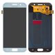 LCD compatible with Samsung A520 Galaxy A5 (2017), (blue, without frame, Original (PRC), original glass, blue mist)