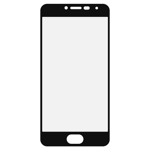 Tempered Glass Screen Protector All Spares compatible with Meizu M3, M3 Mini, M3s, 0,26 mm 9H, Full Screen, compatible with case, black, This glass covers the screen completely. 