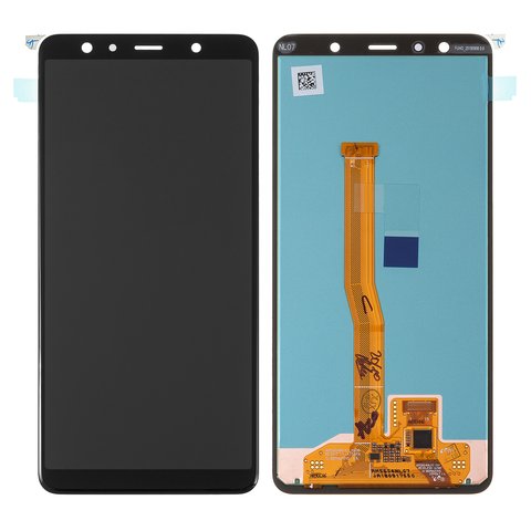 Pantalla LCD puede usarse con Samsung A750 Galaxy A7 2018 , negro, sin marco, Original PRC , original glass