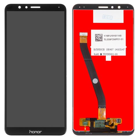 Дисплей для Huawei Honor 7X, черный, лого Honor, без рамки, Original PRC , BND L21