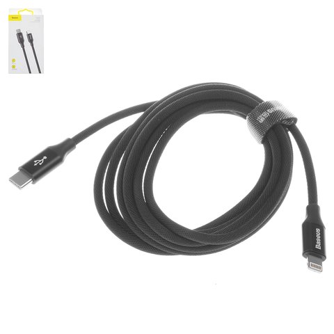 USB Cable Baseus Yiven, USB type C, Lightning, 200 cm, 2 A, black  #CATLYW D01