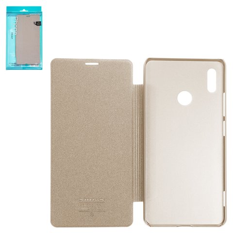 Case Nillkin Sparkle laser case compatible with Huawei Honor Note 10, golden, flip, PU leather, plastic  #6902048162310