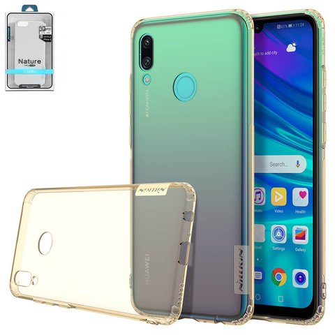 Case Nillkin Nature TPU Case compatible with Huawei P Smart 2019 , brown, Ultra Slim, transparent, silicone  #6902048172074