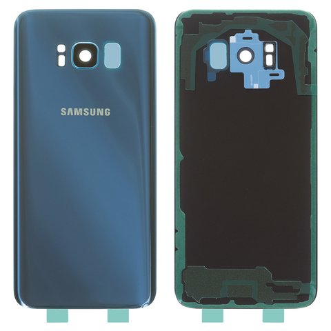 Housing Back Cover compatible with Samsung G950F Galaxy S8, G950FD Galaxy S8, blue, with camera lens, full set, Original PRC , coral blue 