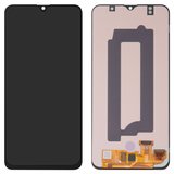 LCD compatible with Samsung A307 Galaxy A30s, (black, without frame, High Copy, with wide edge, (OLED))