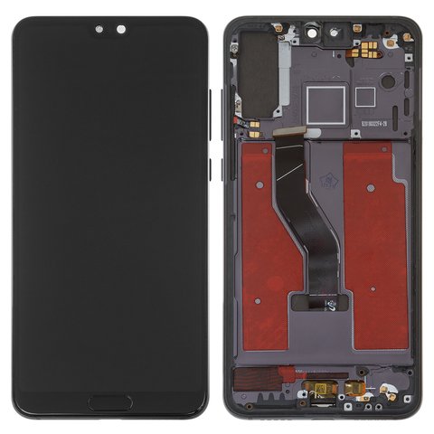 Дисплей для Huawei P20 Pro, черный, с рамкой, High Copy, OLED , CLT L29 CLT L09