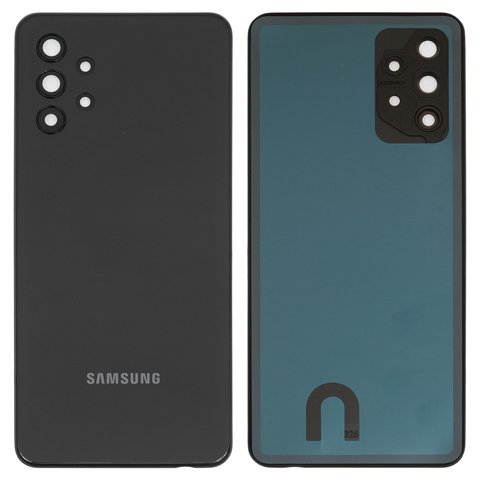 Housing Back Cover compatible with Samsung A326 Galaxy A32 5G, black, with camera lens 