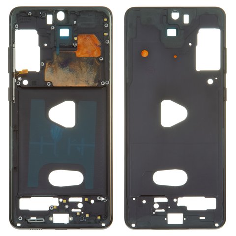 Housing Middle Part compatible with Samsung G985 Galaxy S20 Plus, G986 Galaxy S20 Plus 5G, black, LCD binding frame, cosmic black 