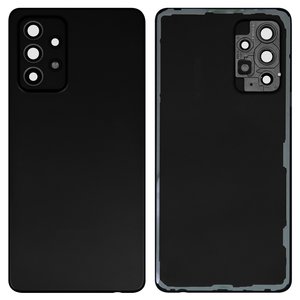Panel trasero de carcasa puede usarse con Samsung A528 Galaxy A52s 5G, negra, con vidrio de cámara