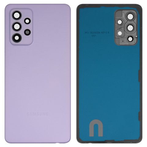Housing Back Cover compatible with Samsung A528 Galaxy A52s 5G, purple, with camera lens 