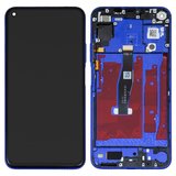 Pantalla LCD puede usarse con Huawei Honor 20, Nova 5T, azul, con marco, Original (PRC), YAL-L21
