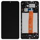 LCD compatible with Samsung A125F Galaxy A12, (black, with frame, original (change glass) , A125F V04 1540410367)