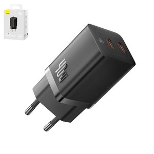 Mains Charger Baseus GaN5 Pro, 40 W, Quick Charge, black, 2 outputs  #CCGP180101