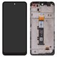 LCD compatible with Motorola Moto E32s, (black, with frame, High Copy)