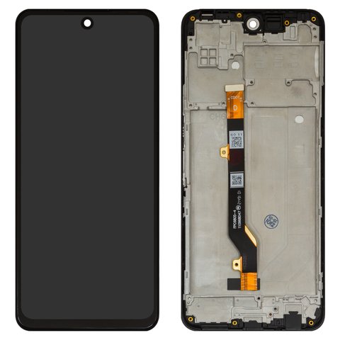 LCD compatible with Tecno Camon 18, Camon 18P, Camon 18T, black, with frame, High Copy, FPC6805, CH6 
