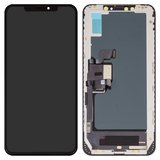 LCD compatible with iPhone XS Max, (black, with frame, AAA, (TFT), ZY, LTPS FHD)