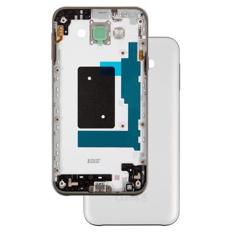 Housing compatible with Samsung E700 Galaxy E7, white, with side buttons 