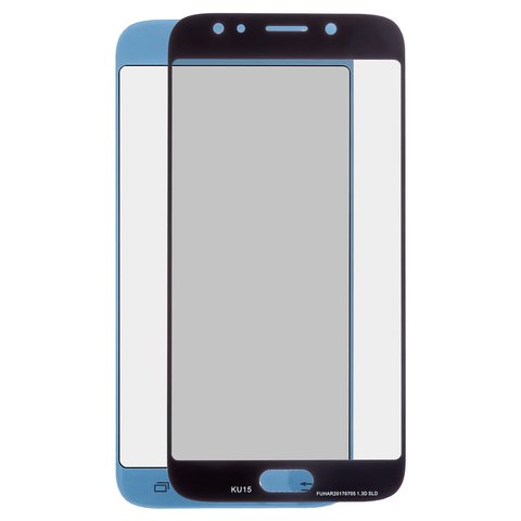 Housing Glass compatible with Samsung J730F Galaxy J7 2017 , silver, blue 