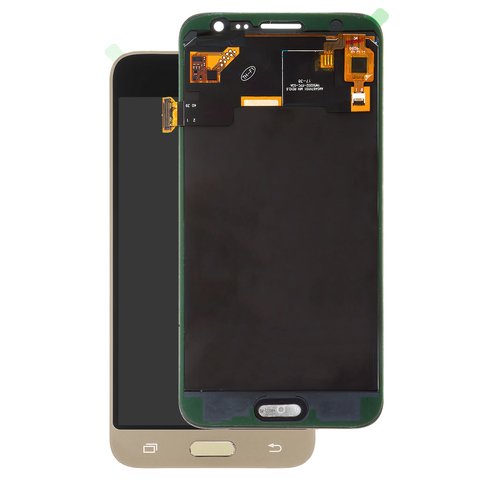 LCD compatible with Samsung J320 Galaxy J3 2016 , golden, with light adjustable, Best copy, without frame, Copy, TFT  