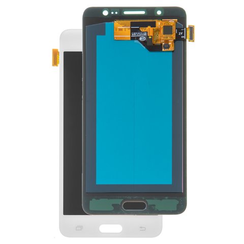 LCD compatible with Samsung J510 Galaxy J5 2016 , white, without frame, High Copy, with wide edge, OLED  