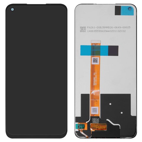 LCD compatible with Realme 7 Global , 7 5G, black, without frame, Original PRC , DI0649JN01 V07  