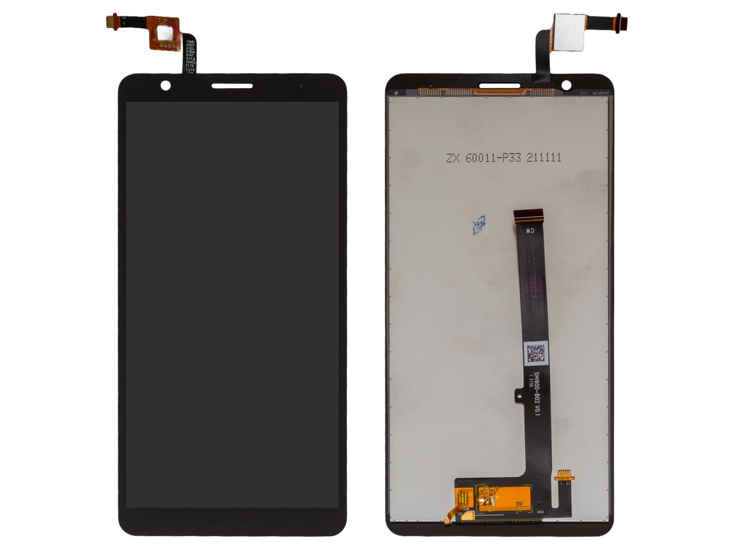 LCD compatible with ZTE Blade A31 Plus, (black, without frame