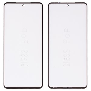 Housing Glass G+OCA PRO compatible with Samsung M556 Galaxy M55, with OCA film, black 